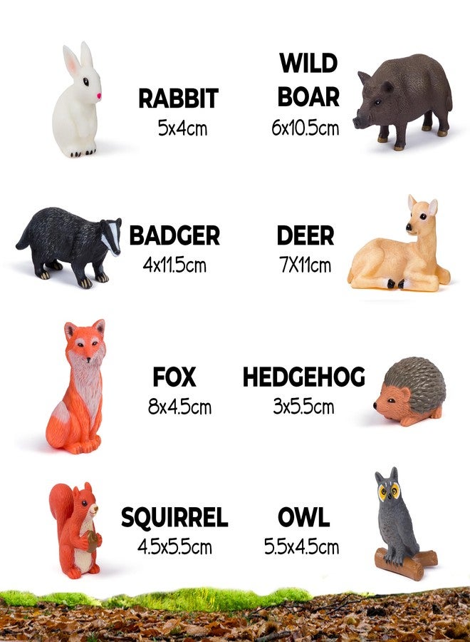 Learning Minds Set of 8 Jumbo Forest Animal Figures - Woodland Animals for Toddlers Age 1-3 - Toy for Kids Age 18 Months Plus - Wild Animal Toys for Kids 1,2,3 Years Old - Image 4